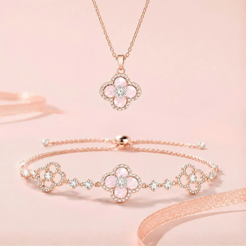 Set SAKURA hoa anh đào - Dây chuyền và vòng tay - alternate