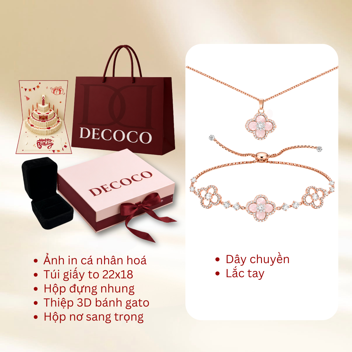 Set SAKURA hoa anh đào - Dây chuyền và vòng tay - 12