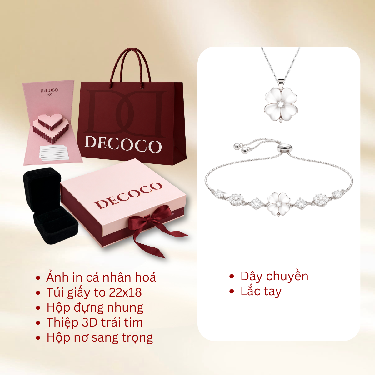 Set BLESS cỏ 4 lá - Dây chuyền và vòng tay - 10