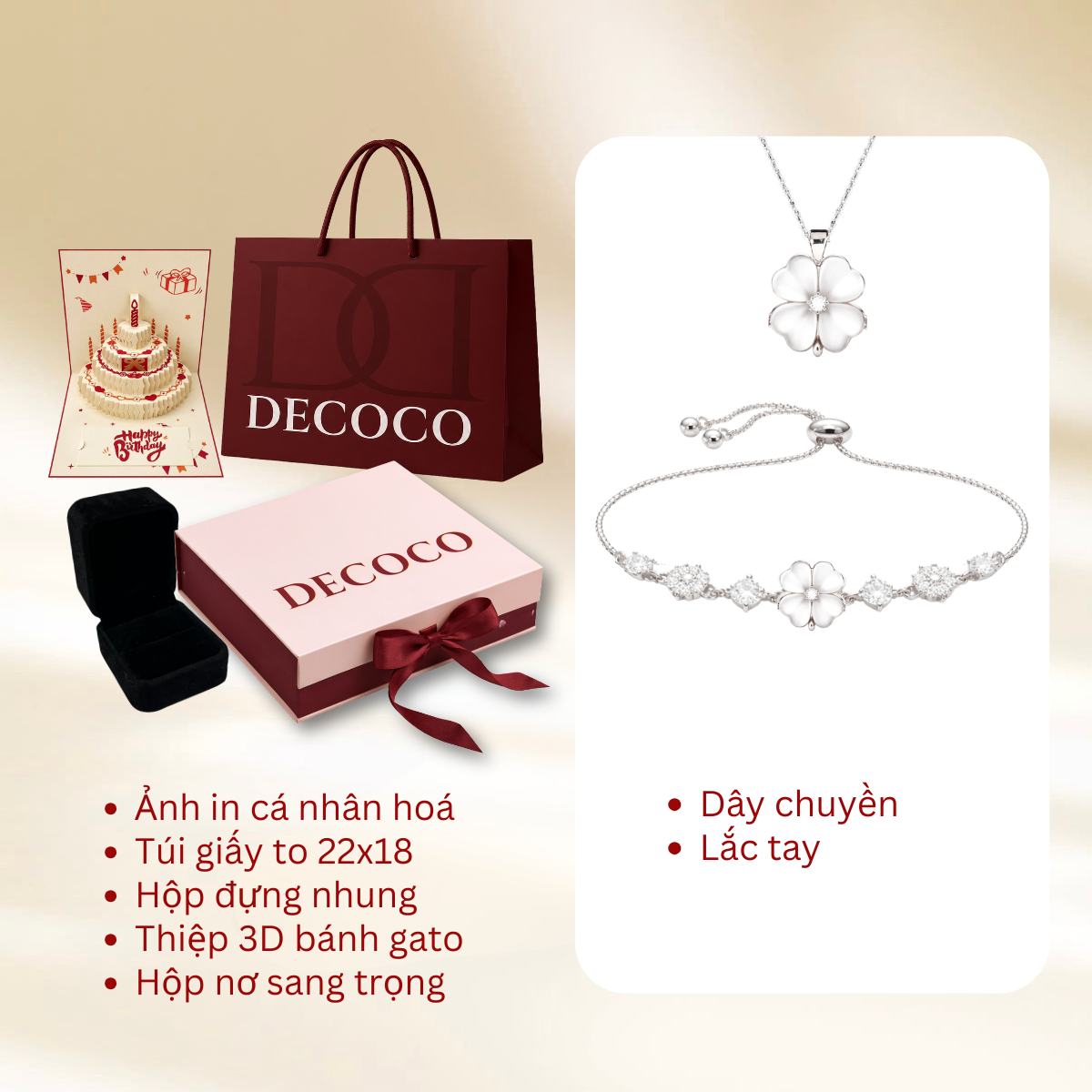 Set BLESS cỏ 4 lá - Dây chuyền và vòng tay - 12