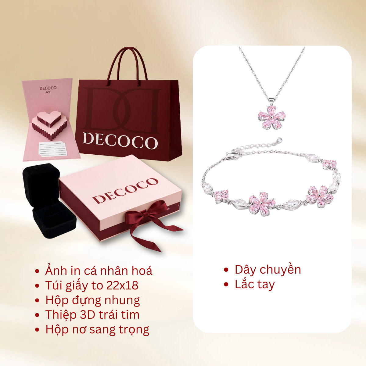 Set FLOWER hoa 5 cánh - Dây chuyền và khuyên tai - 9