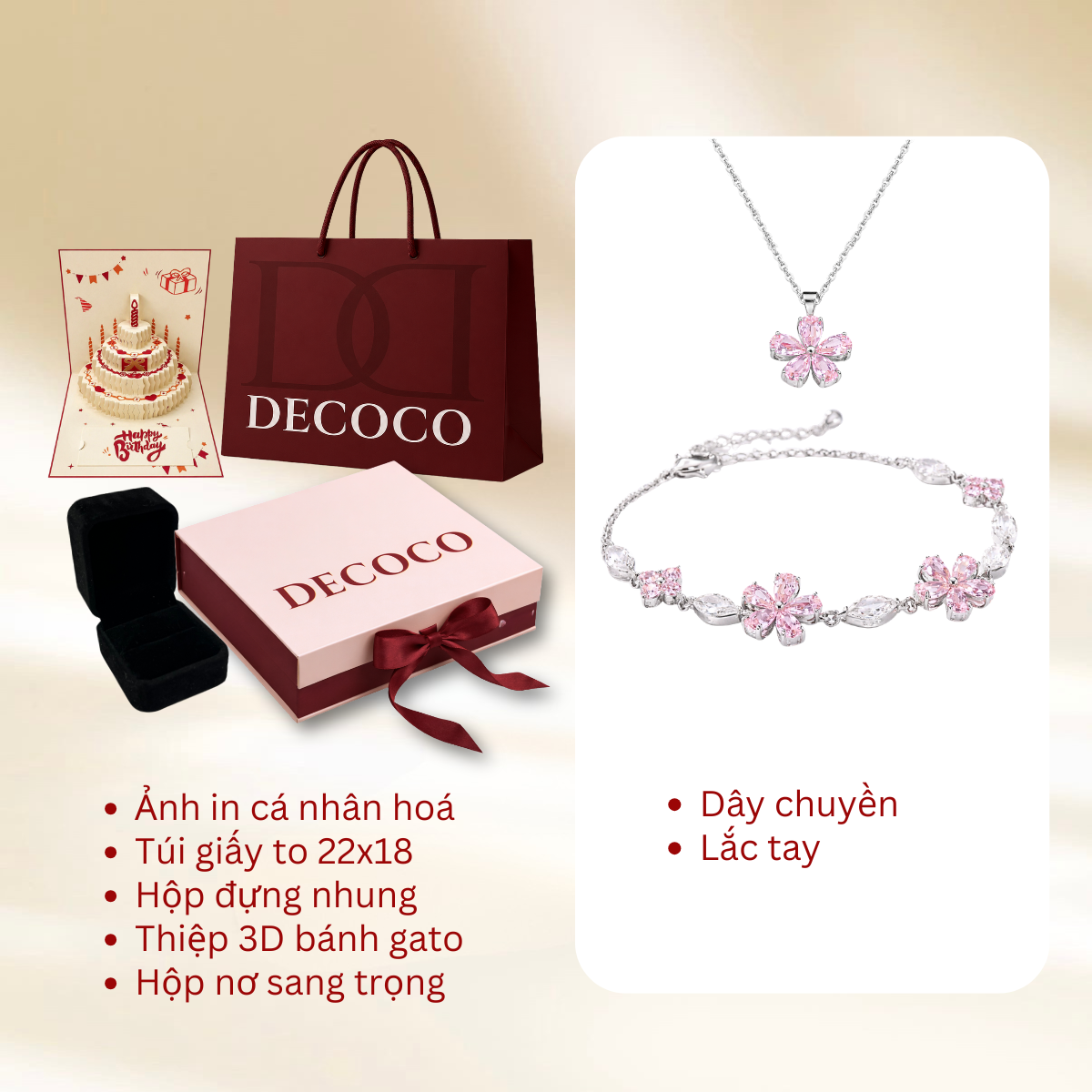 Set FLOWER hoa 5 cánh - Dây chuyền và khuyên tai - 10