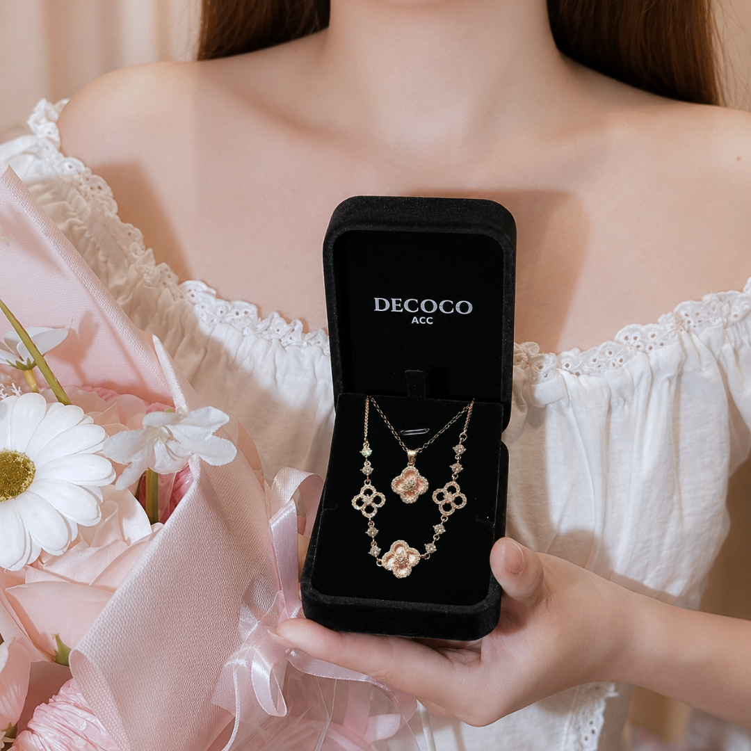 Set SAKURA hoa anh đào - Dây chuyền và vòng tay - 9