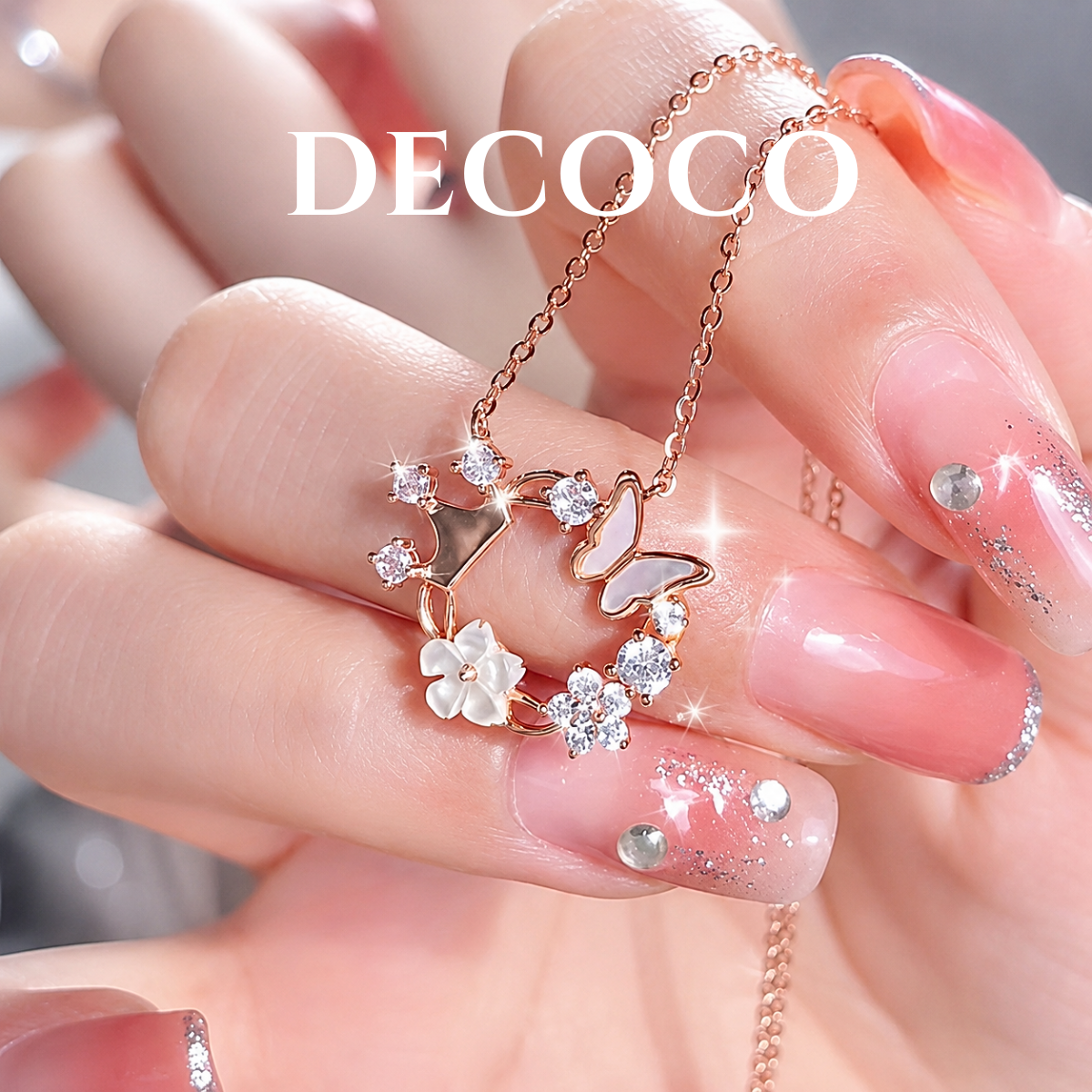 Set AURORA hoa và tiara - Dây chuyền và vòng tay - 9