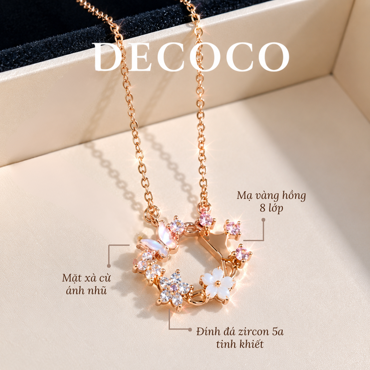 Set AURORA hoa và tiara - Dây chuyền và vòng tay - 10