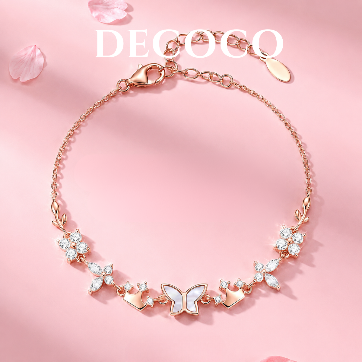 Set AURORA hoa và tiara - Dây chuyền và vòng tay - 7