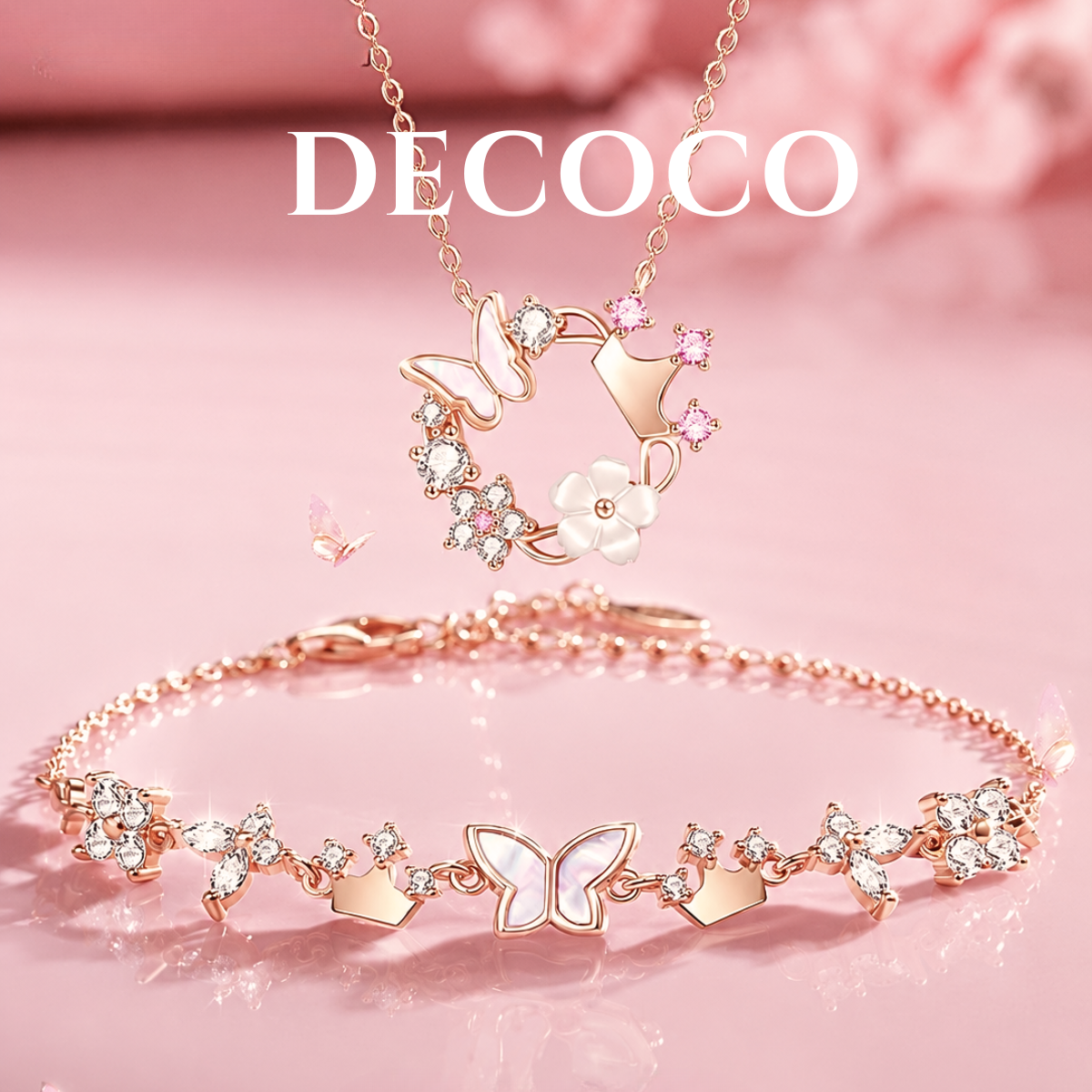 Set AURORA hoa và tiara - Dây chuyền và vòng tay - alternate