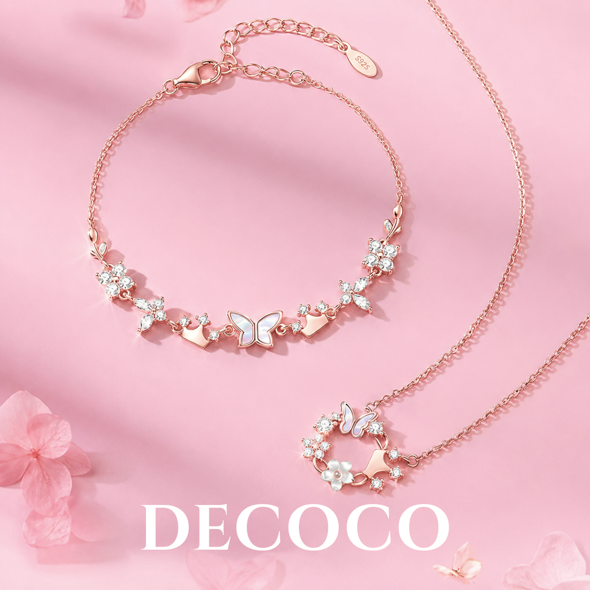Set AURORA hoa và tiara - Dây chuyền và vòng tay - 3