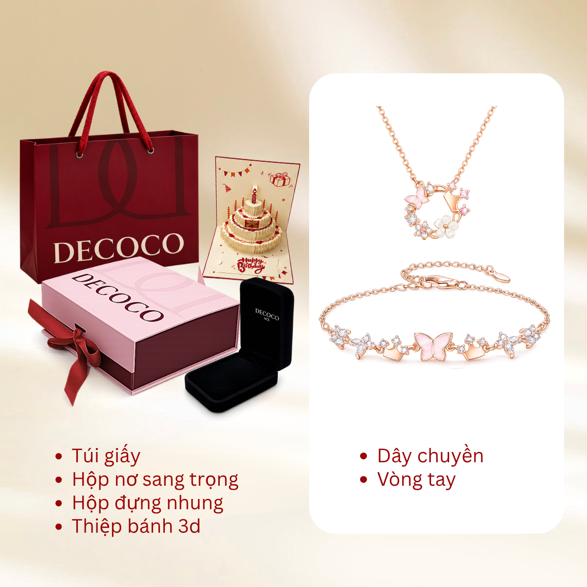 Set AURORA hoa và tiara - Dây chuyền và vòng tay - 14